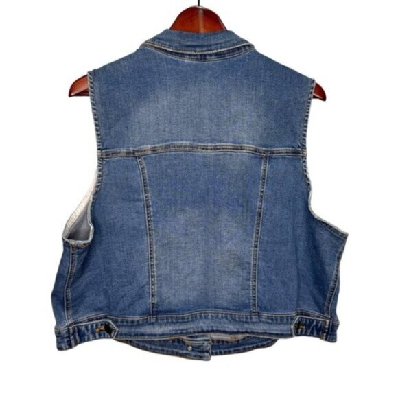 Addition Elle Love & Legend Sleeveless Denim Vest Size 20 - Picture 3 of 10